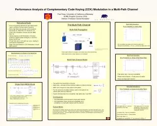 Performance Analysis of Complementary Code Keying (CCK) Modulation in a Multi-Path Channel