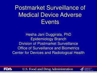 Postmarket Surveillance of Medical Device Adverse Events