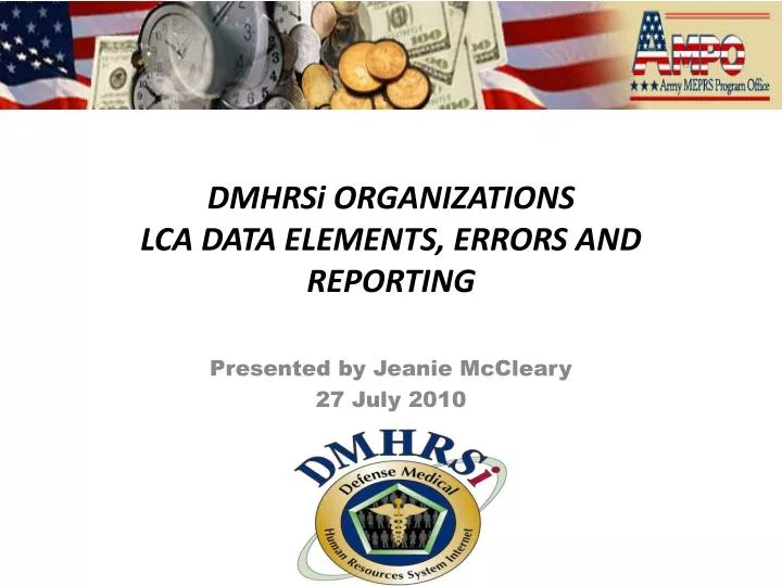 dmhrsi organizations lca data elements errors and reporting
