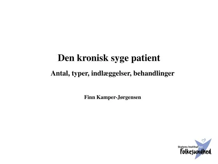 den kronisk syge patient