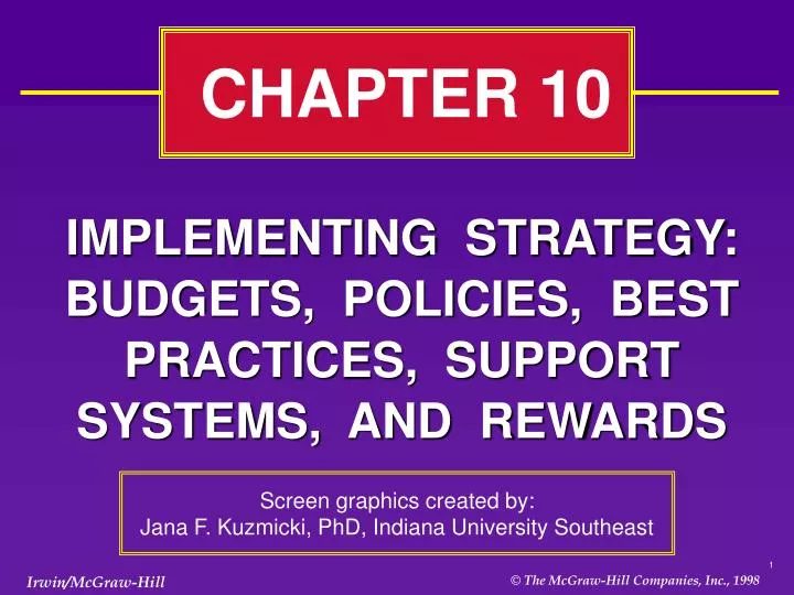 implementing strategy budgets policies best practices support systems and rewards