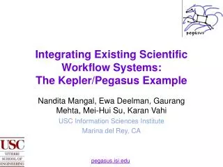 Integrating Existing Scientific Workflow Systems: The Kepler/Pegasus Example