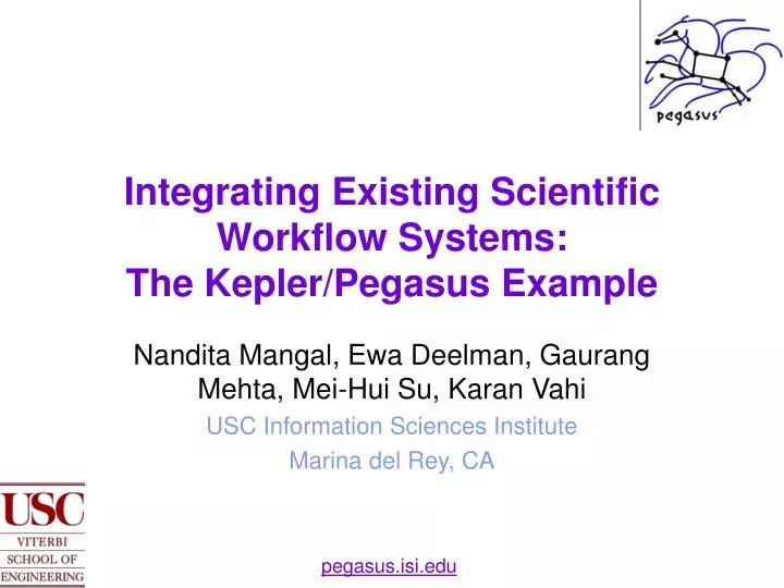 integrating existing scientific workflow systems the kepler pegasus example