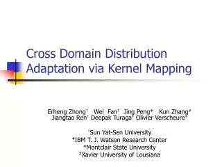 Cross Domain Distribution Adaptation via Kernel Mapping
