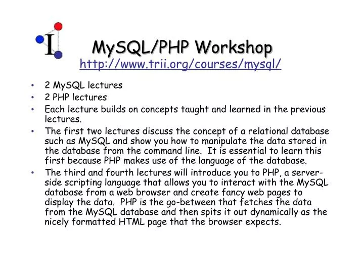 mysql php workshop