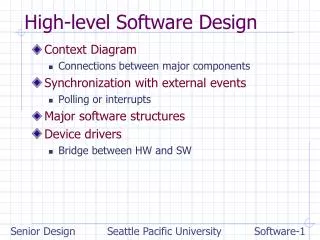 High-level Software Design