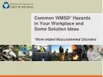 PPT - Workplace Hazards PowerPoint Presentation, Free Download - ID:5146692