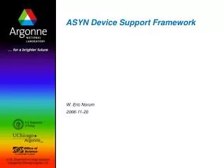 ASYN Device Support Framework