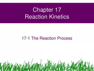 Chapter 17 Reaction Kinetics