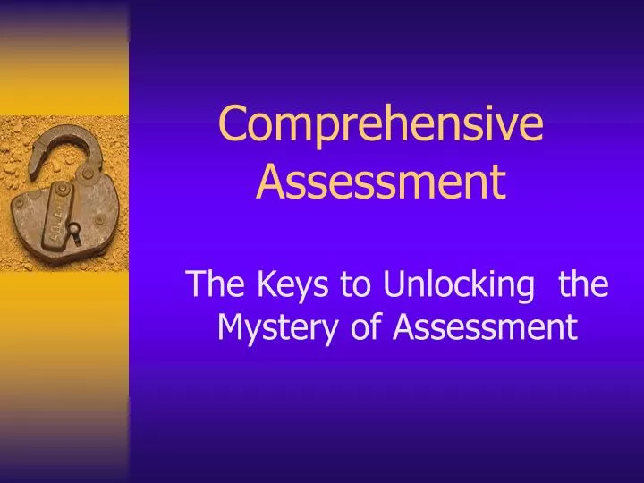 comprehensive assessment
