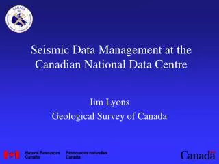 Seismic Data Management at the Canadian National Data Centre