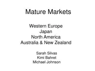 Mature Markets