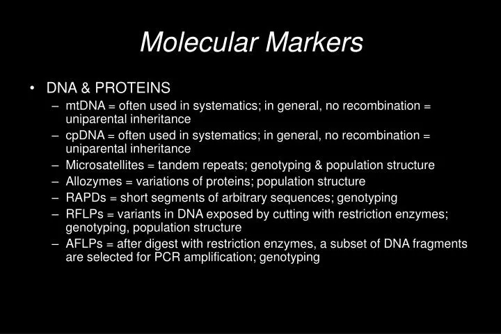 molecular markers