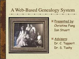 A Web-Based Genealogy System