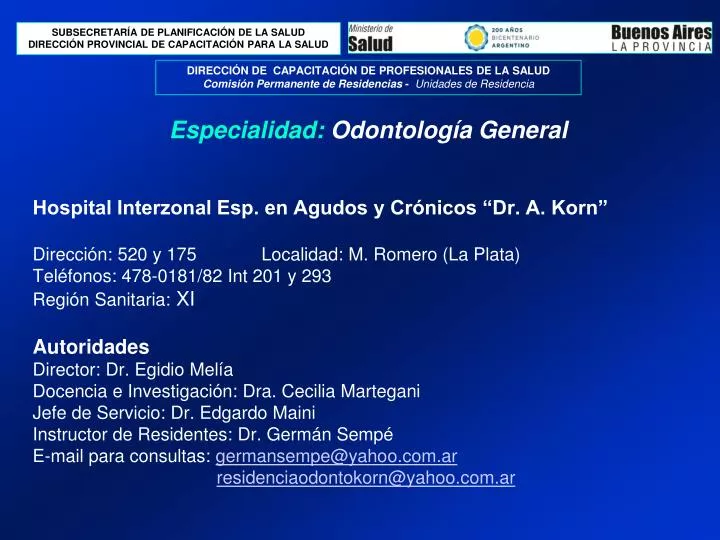 especialidad odontolog a general