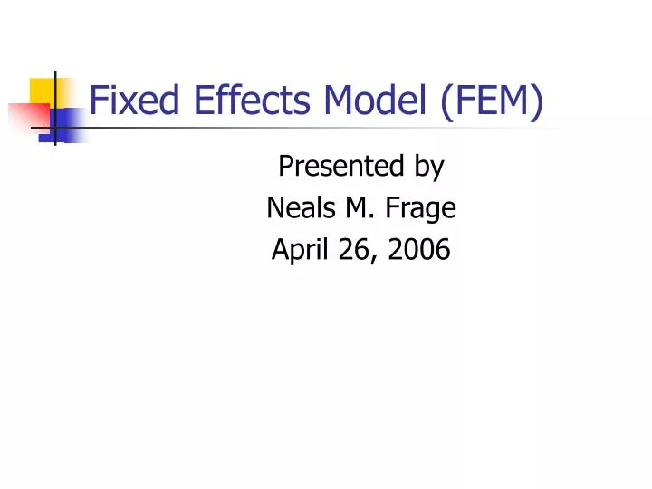 fixed effects model fem