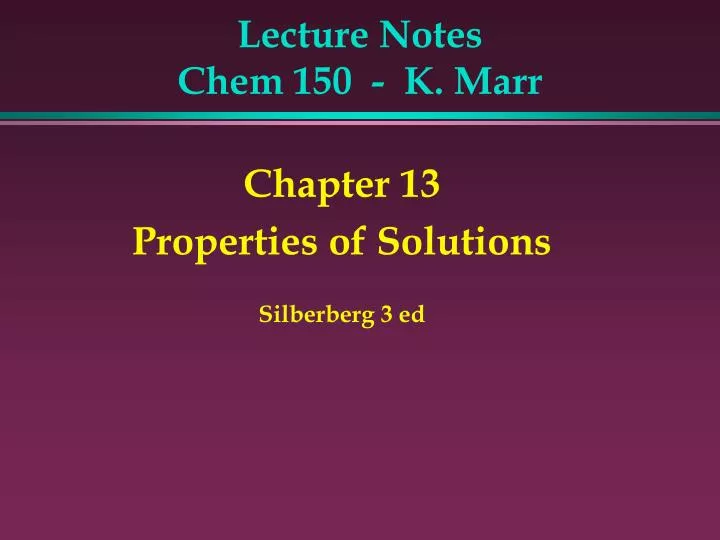 lecture notes chem 150 k marr