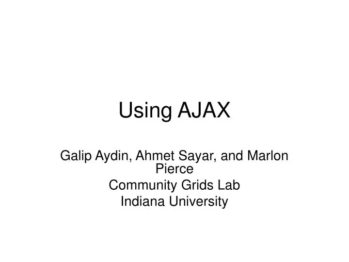 using ajax