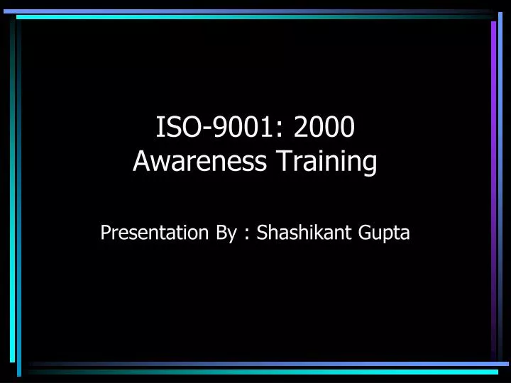 iso 9001 2000 awareness training