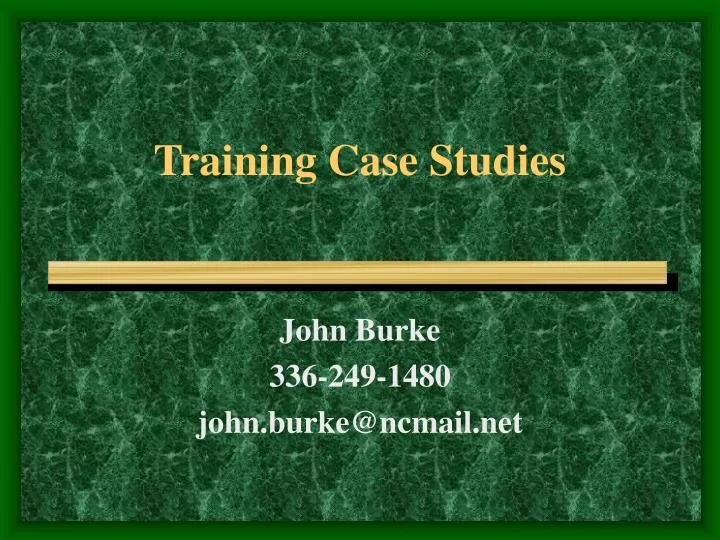 training case studies