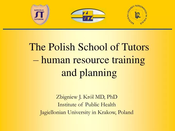 the polish school of tutors human resource training and planning