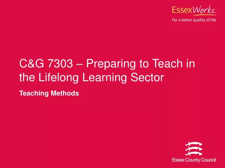 c g 7303 preparing to teach in the lifelong learning sector