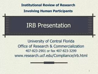 IRB Presentation