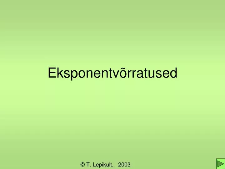 eksponentv rratused