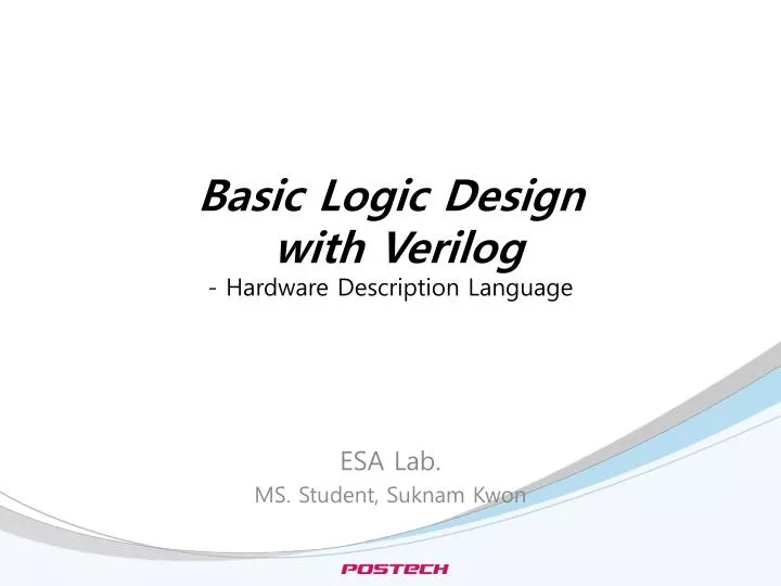 basic logic design with verilog hardware description language