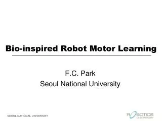 Bio-inspired Robot Motor Learning