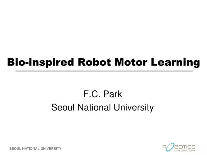bio inspired robot motor learning