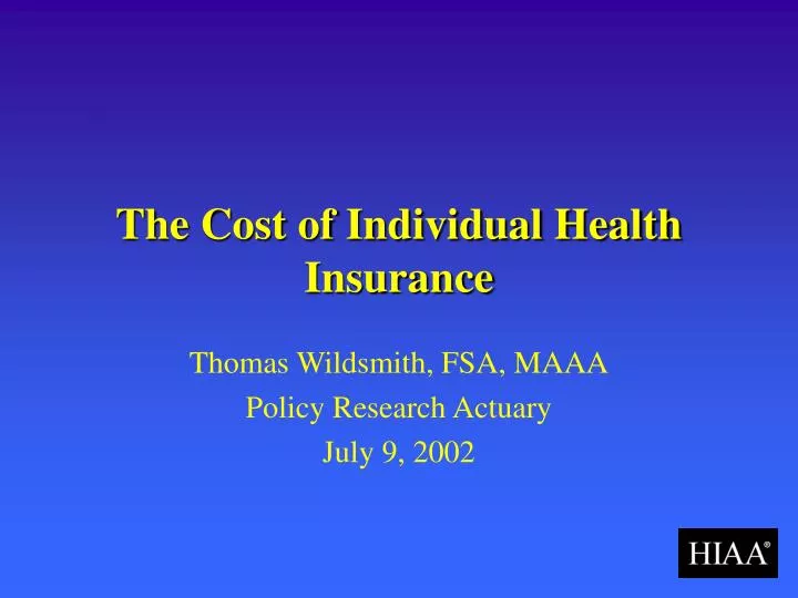 the cost of individual health insurance