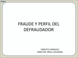 fraude y perfil del defraudador