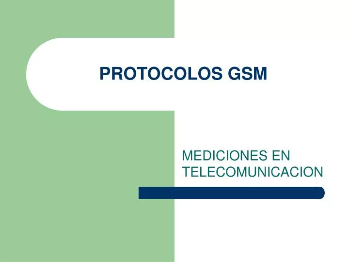 protocolos gsm