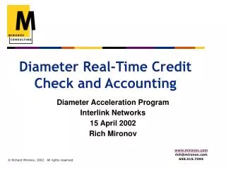Diameter Real-Time Credit Check and Accounting