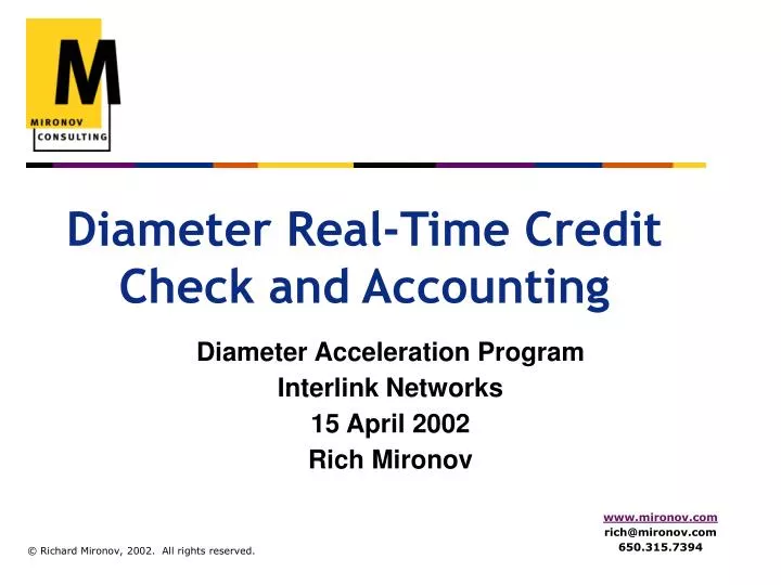 diameter acceleration program interlink networks 15 april 2002 rich mironov