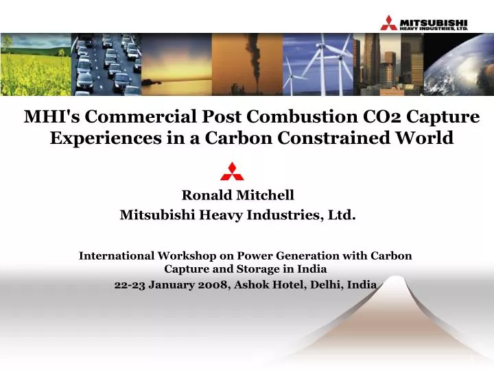 mhi s commercial post combustion co2 capture experiences in a carbon constrained world