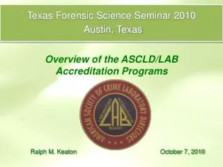 Texas Forensic Science Seminar 2010