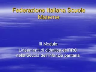 Federazione Italiana Scuole Materne