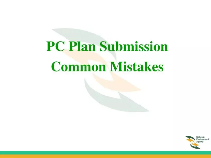 pc plan submission common mistakes