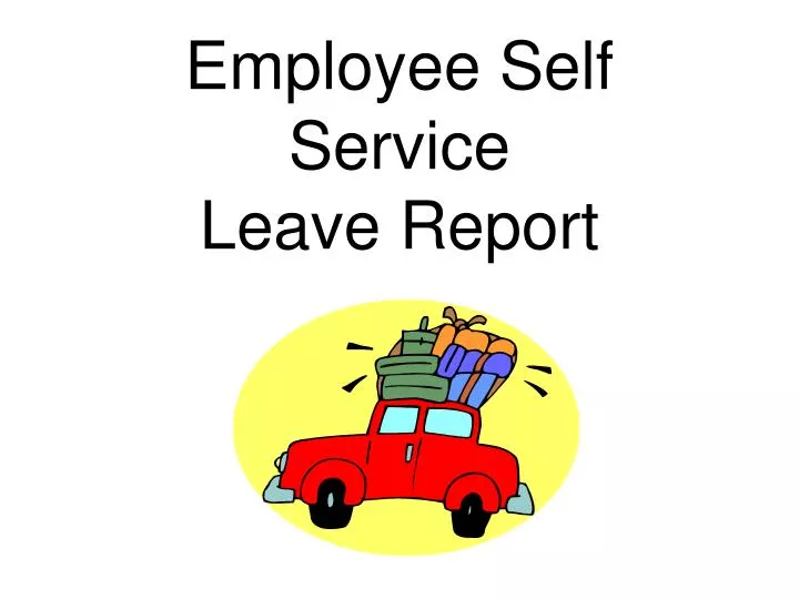 employee self service leave report