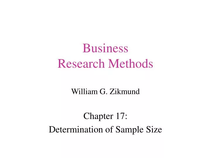 business research methods william g zikmund