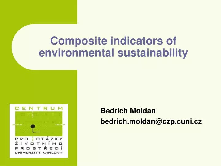 c omposite indicators of environmental sustainability