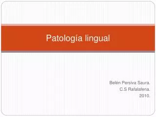 Patología lingual