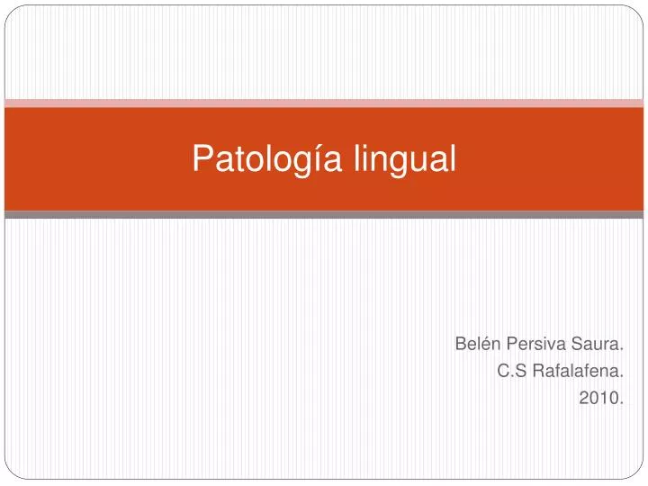 patolog a lingual