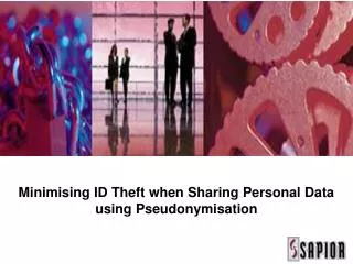 Minimising ID Theft when Sharing Personal Data using Pseudonymisation