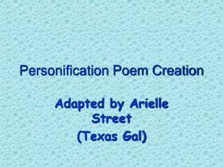 personification poem creation