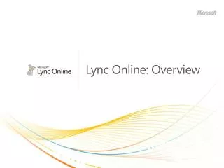 Lync Online: Overview