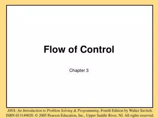 Flow of Control
