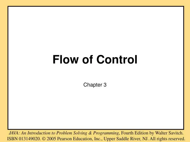 flow of control
